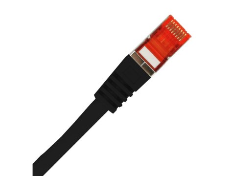 Patch-cord F/UTP kat.6 PVC 0.5m czarny ALANTEC