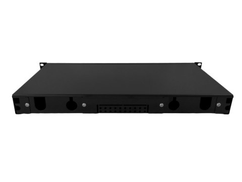 Przełącznica światłowodowa teleskopowa 24xSC duplex / 24xLC quad 19" 1U z akcesoriami montażowymi (dławiki, opaski) ALANTEC