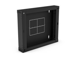 Sekcja tylna 100 mm (zawiasowa / uchylna) do szaf dwusekcyjnych SW-15U-600-450-01-C, kolor czarny ALANTEC