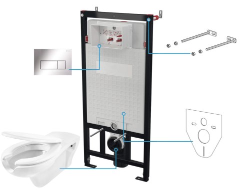 Zestaw WC podtynkowy 6 w 1 Zestaw WC podtynkowy 6 w 1
