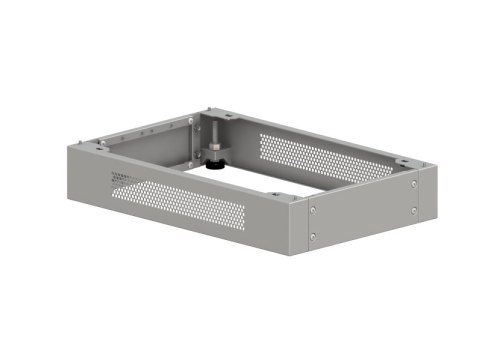 Cokół uniwersalny do szaf wiszących 19" regulowany szer. 600 x głęb. 400, 500, 600 mm, kolor szary ALANTEC