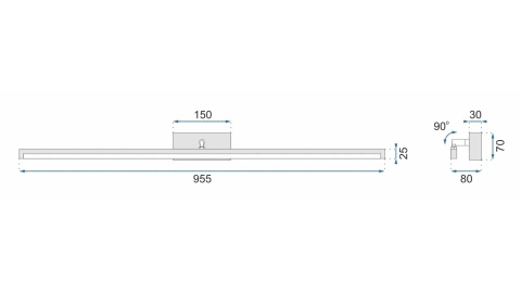 Kinkiet Led APP376-1W 100CM WHITE
