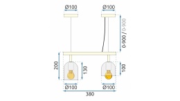 Lampa APP1033-2C Black