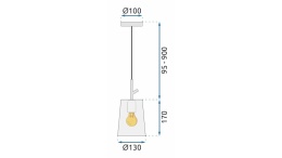 Lampa APP1036-1CP Rose Gold