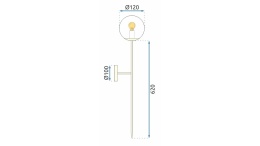 Lampa APP579-1W Black 120cm