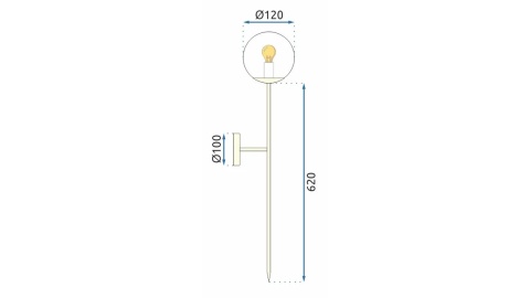 Lampa APP580-1W Gold 120cm