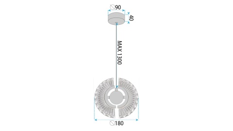 Lampa LHJ108-2CP Gold