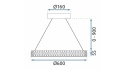 Lampa MS002-CP 60CM Rose Gold