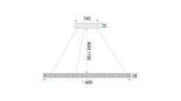 Lampa MS009-CP 59CM Rose Gold