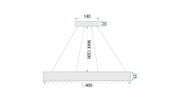 Lampa MS018-CP 40CM Rose Gold