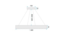 Lampa MS019-CP 60CM Rose Gold