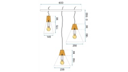 Lampa SCANDI SET White APP064-3CP