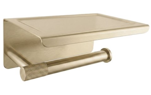 UCHWYT NA PAPIER Z PÓŁKĄ 6613 MODERN BRUSH GOLD