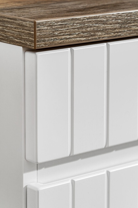 Szafka 60 cm ICONIC WHITE z blatem SANTA FE OAK