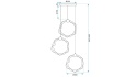 Lampa G012-3CPR Round White Gold