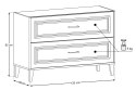 Szafka pod umywalkę 120cm 2 szuflady Dorothy Ristretto