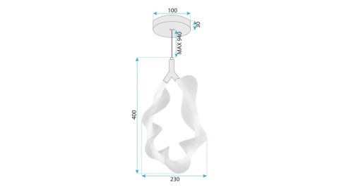 Lampa G013-1CP White Gold