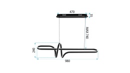 Lampa G038-CP Black