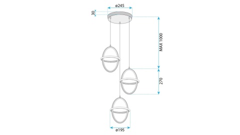 Lampa G064-3CP Gold