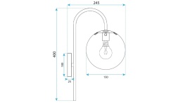 Lampa G091-1W Gold White