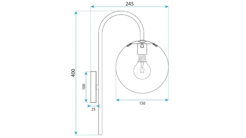Lampa G092-1W Chrome White