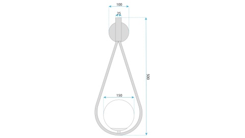 Lampa G093-1W Black White