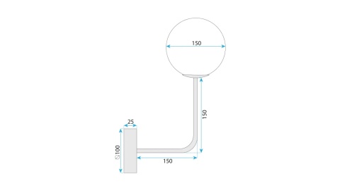 Lampa G095-1W Black White