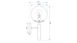 Lampa G097-1W Black White