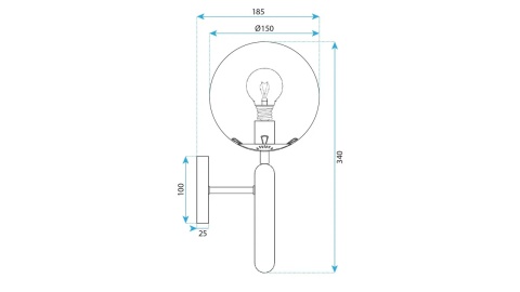 Lampa G097-1W Black White