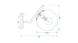 Lampa G099-1W Black White