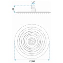 Deszczownica okrągła REA JS-P014B czarna 30 cm