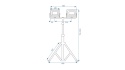Halogen na statywnie RSL006-2X100N