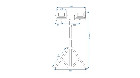 Halogen na statywnie RSL006-2X100N