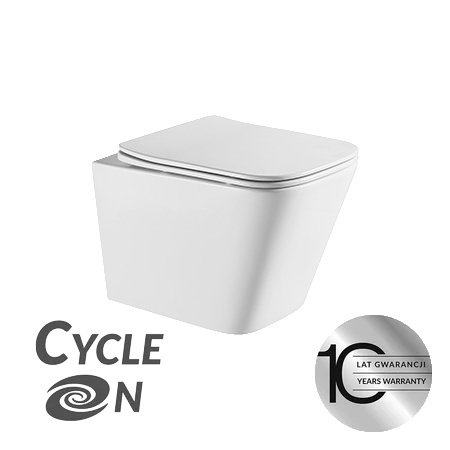 Kvadrato CycleOn 2.0 - miska ustępowa wisząca bezkołnierzowa