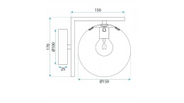 Lampa G101-1W Black White