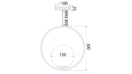 Lampa G110-1W Black White