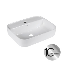 Mogami - umywalka nablatowa ceramiczna z miejscem na baterię