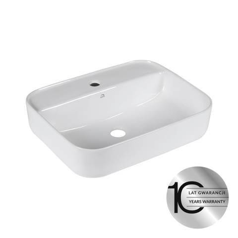 Mogami - umywalka nablatowa ceramiczna z miejscem na baterię