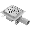 Odpływ kwadratowy REA DOTS stal szczotkowana 150x150
