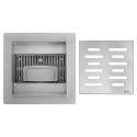 Odpływ kwadratowy REA LINE stal szczotkowana 120x120