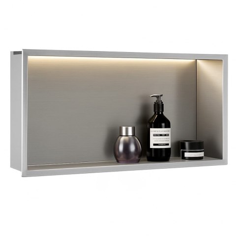 PÓŁKA WNĘKOWA LED 60x30x10 cm BRUSH