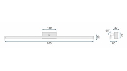 Kinkiet Led APP375-1W 100CM Black