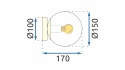 Lampa APP1155-1C Black/White
