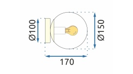 Lampa APP1155-1C Black/White