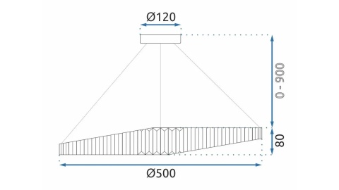 Lampa APP1201-CP Cristal 50cm