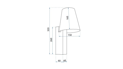 Lampa APP1279-1W Black