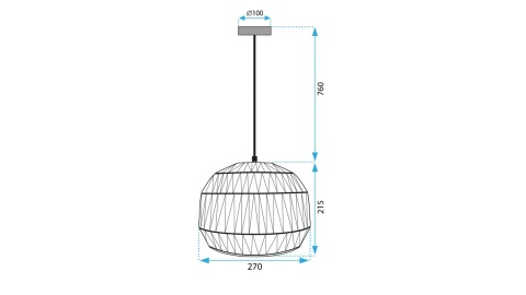 Lampa APP1291-1CP Beige