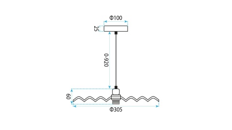 Lampa APP1353-1CP Black 30cm