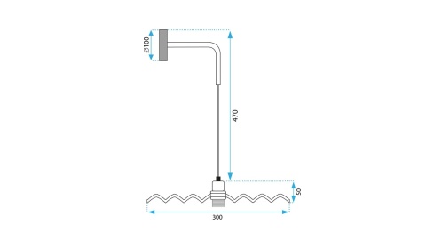 Lampa APP1355-1W Black 30cm