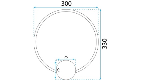 Lampa APP1384-CW Gold 30cm